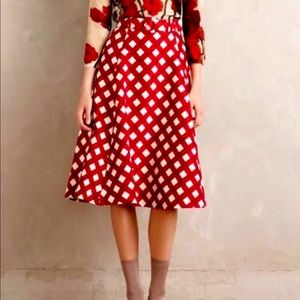 Samantha Sung Red Skirt with belt